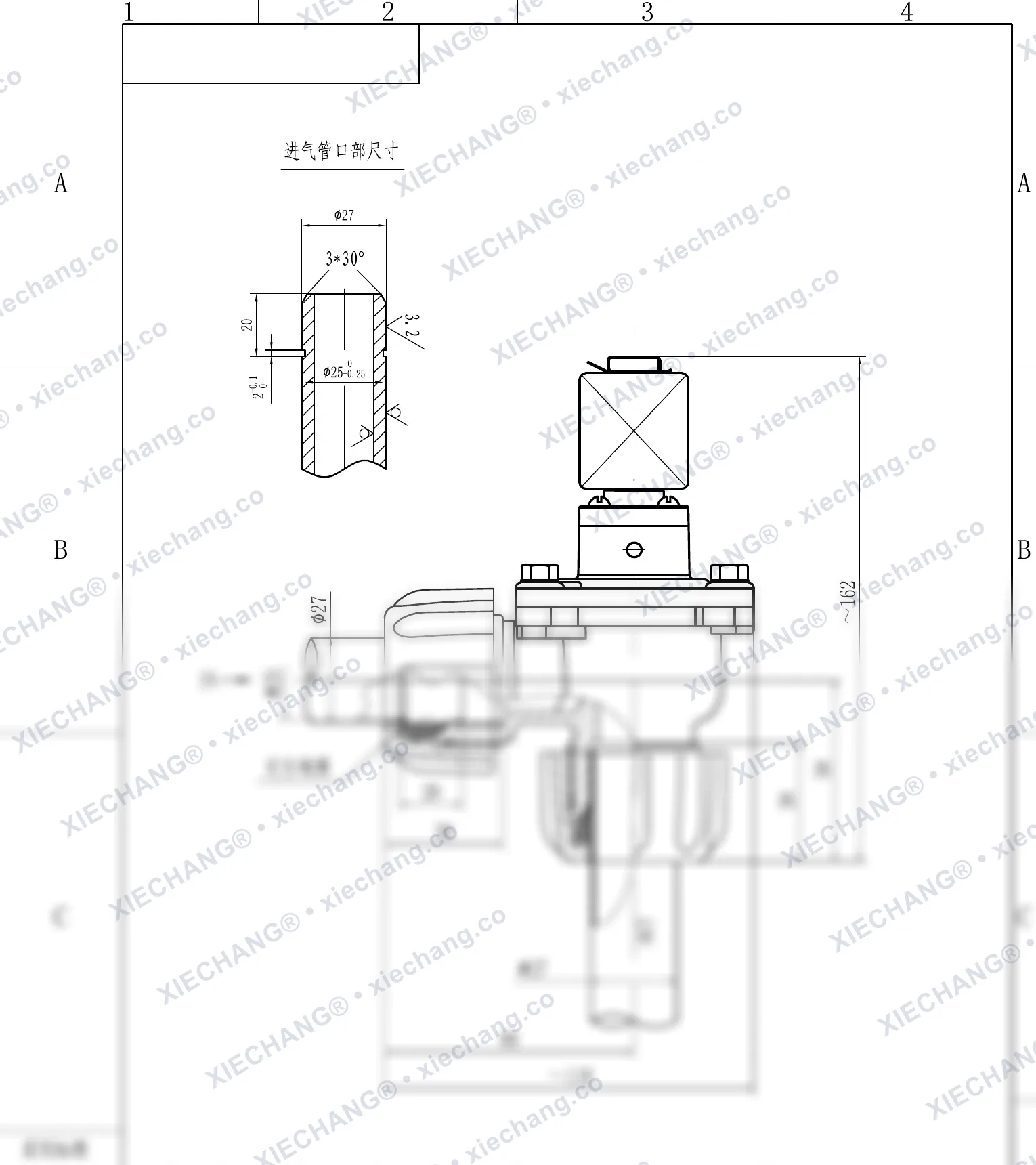 DCF-ZM-20 · 3/4" · صمام نبضي بزاوية قائمة بلولبة خارجية (ذكر) — رسم التركيب