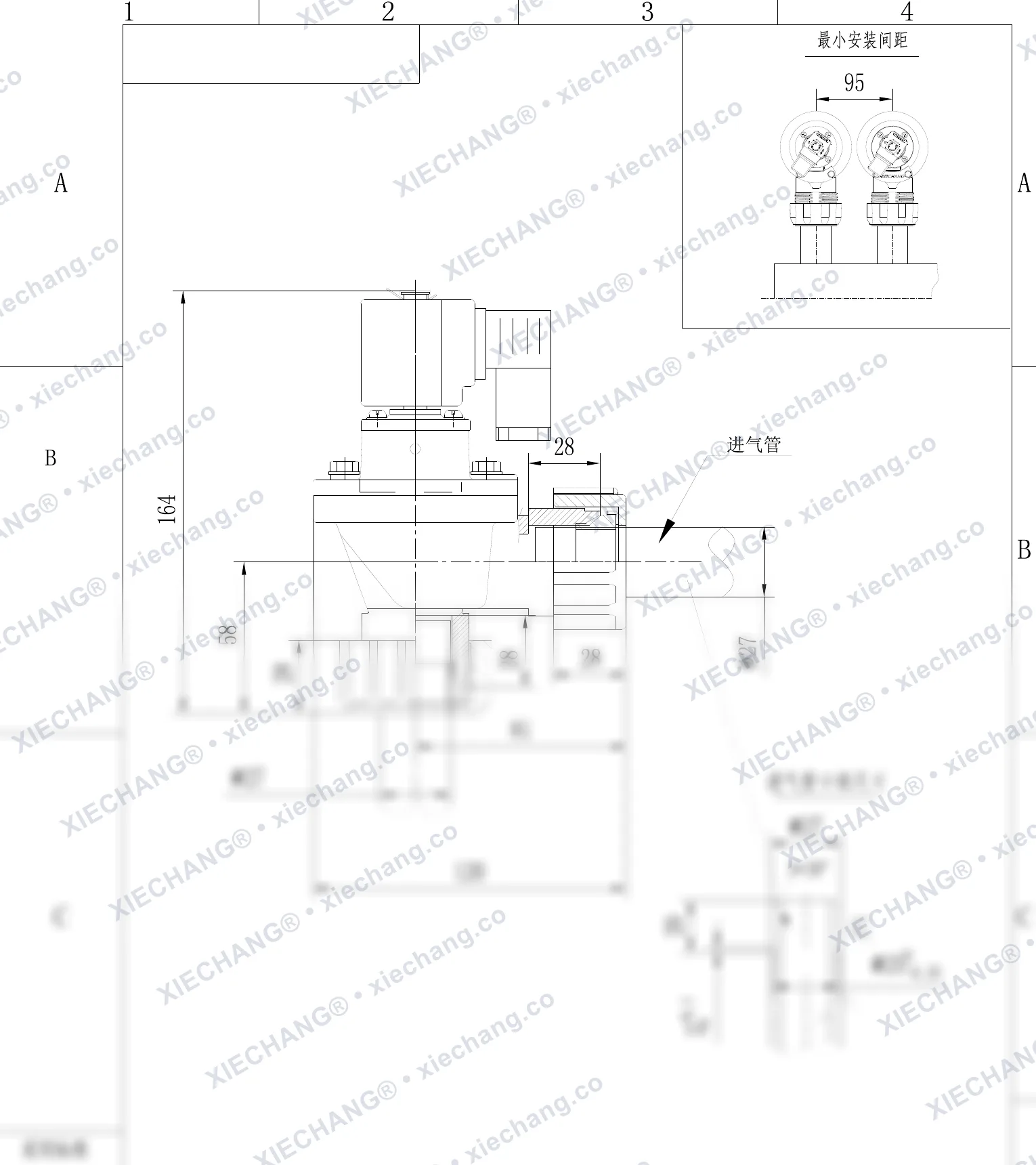 DCF-ZM-20-C · 3/4" · صمام نبضي بلولبة خارجية (ذكر) — رسم التركيب