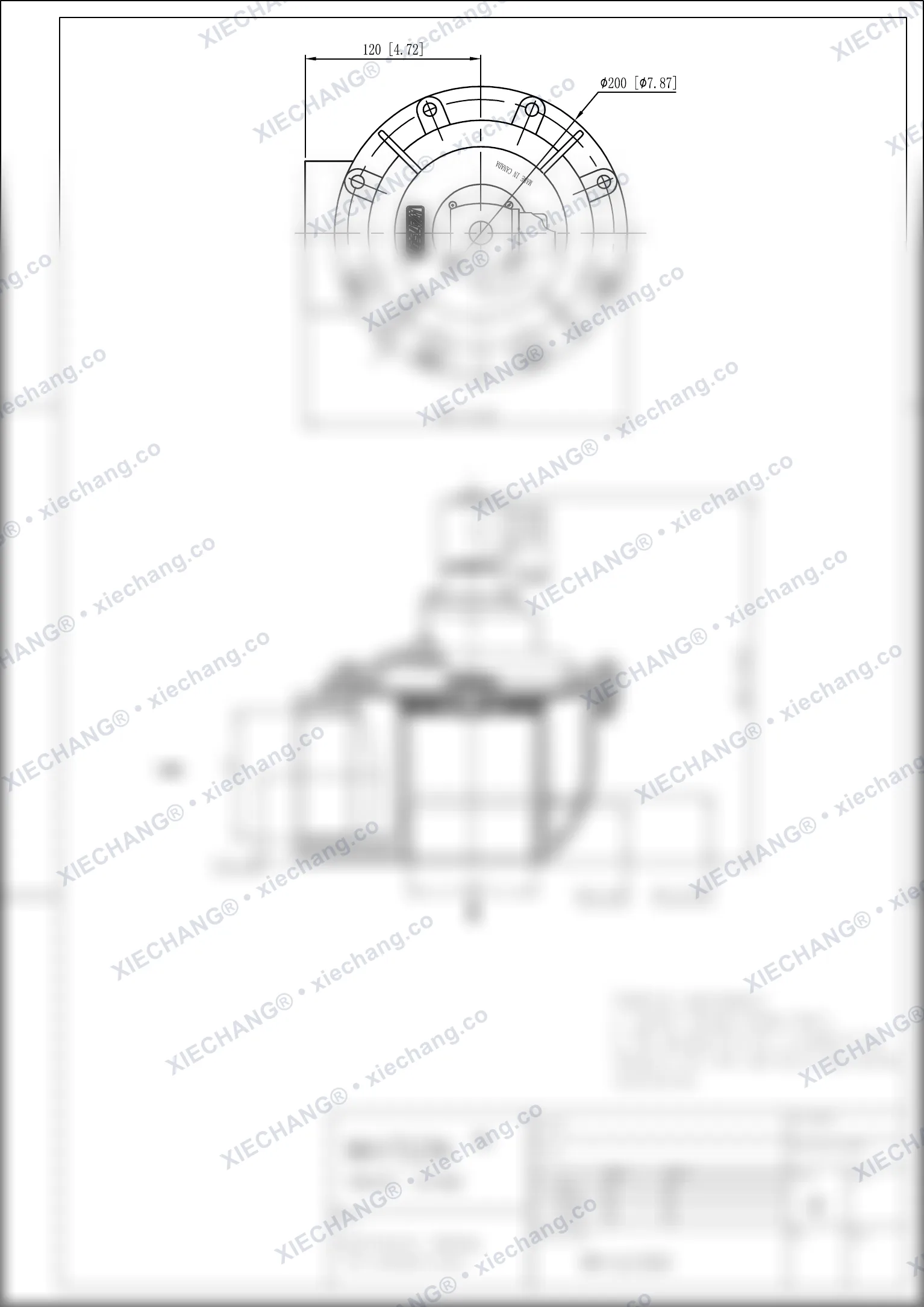 WPS-CA/TG76 · صمام بزاوية قائمة (right-angle) — رسم التركيب